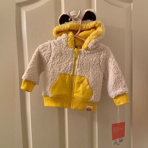 Harajuku Mini for Target Baby Sherpa Hamburger Hoodie Jacket Size 6 Months NWT